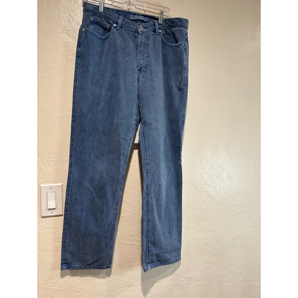 Tommy Hilfiger Hipster‎ Straight Jeans Blue Smoke Medium Wash Womens 12